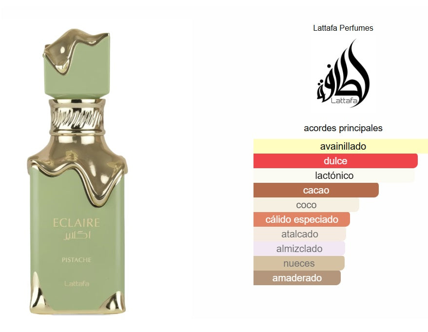 Imagen 3 de Lattafa Eclaire Pistache Unisex 100ML Edp Spray