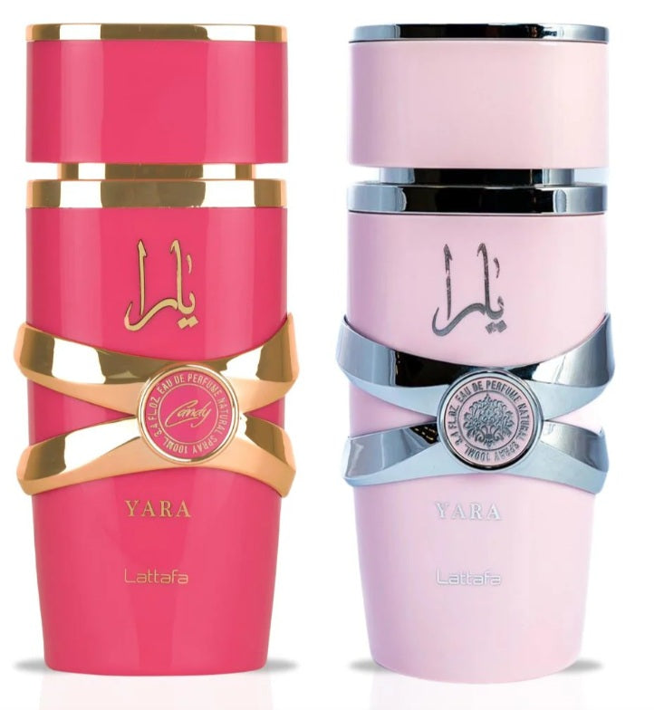 Lattafa Yara Set de 2 Piezas Yara Pink 100ml + Yara Candy 100ml Set de Regalo