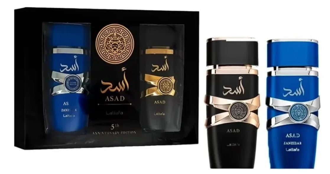 Lattafa Asad + Asad Zanzibar Set de 2 Perfumes 100ml