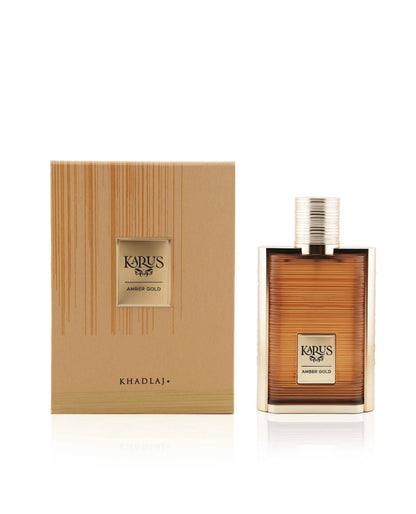 Khadlaj Karus Amber Gold 100 ml Eau de Parfum Spray for Unisex, 3.4 Ounce
