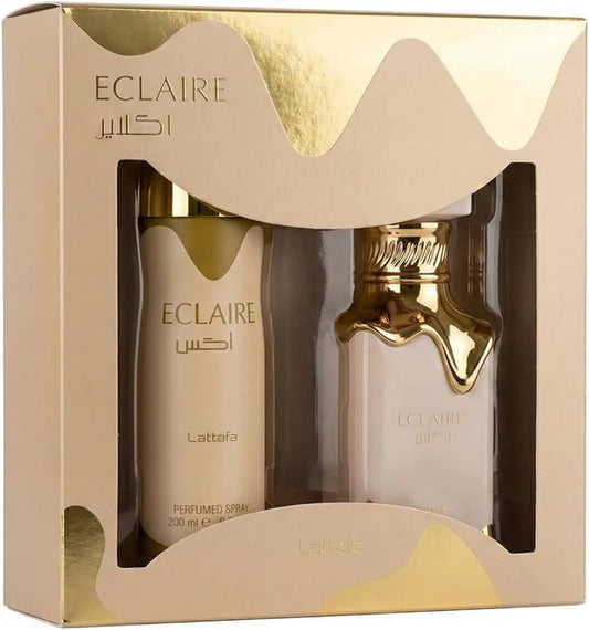 2 PCS SET LATTAFA ECLAIRE WOMEN EDP - 100ML + 200ML PERFUMED SPRAY