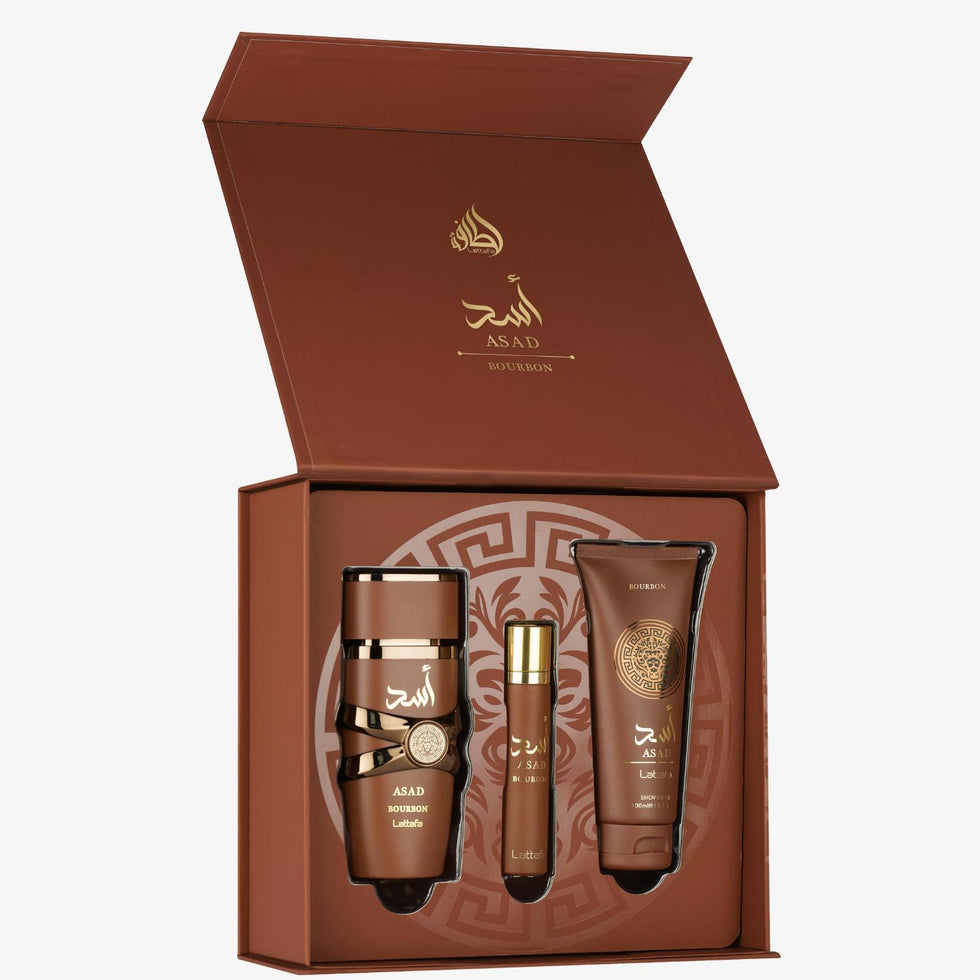 Lattafa Asad Bourbon 3 Piezas Gift Set Original