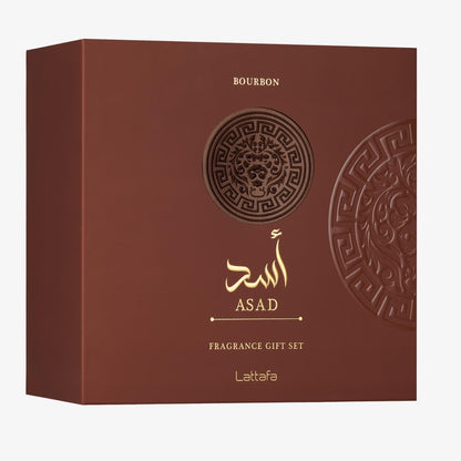 Lattafa Asad Bourbon 3 Piezas Gift Set Original