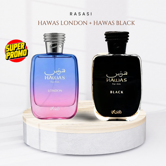 Rasasi Hawas London 100ml + Hawas Black 100ml